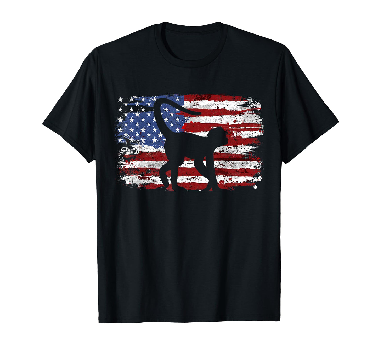 Spider Monkey USA Flag Vintage T-Shirt