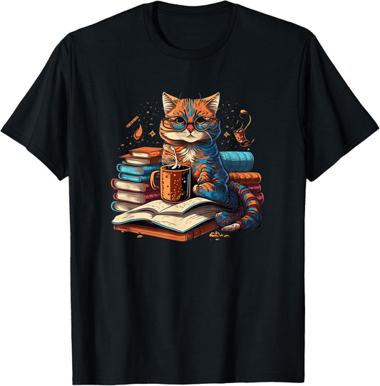 Cat-Themed T-Shirt - Women's Unisex Classic Fit Crew Neck Short Sleeve Black Small