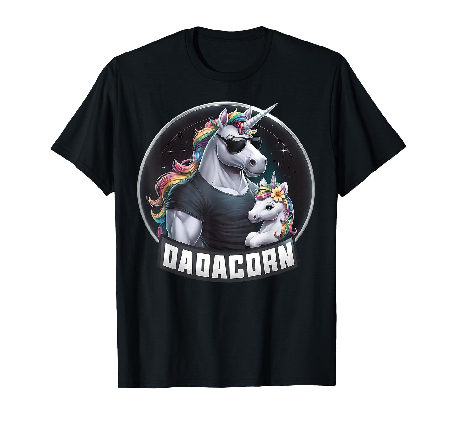 Father's Day Dadacorn Baby Unicorn Dad, Daddy Funny Dadacorn T-Shirt