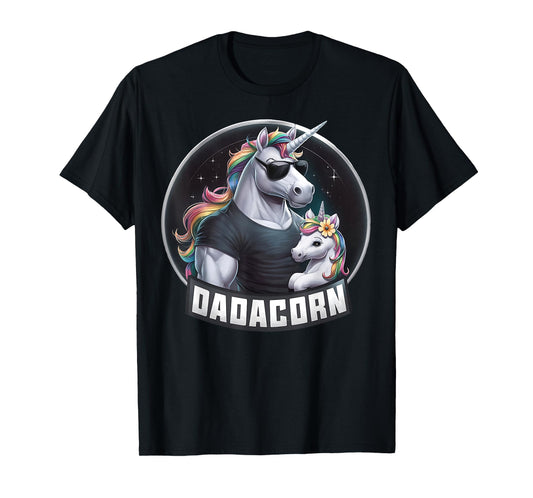 Father's Day Dadacorn Baby Unicorn Dad, Daddy Funny Dadacorn T-Shirt