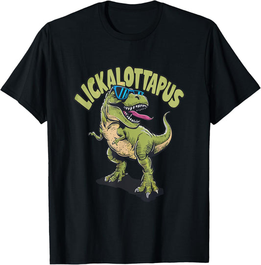 Dino Pun LGBT Lesbian or straight Men Dinosaur Lickalottapus T-Shirt