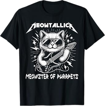 Meowtallica Meowster Of Purrpets - Funny Cat Men Women Kids T-Shirt