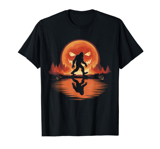 Bigfoot Pumpkin Halloween Costume Sasquatch Men Women Kids T-Shirt