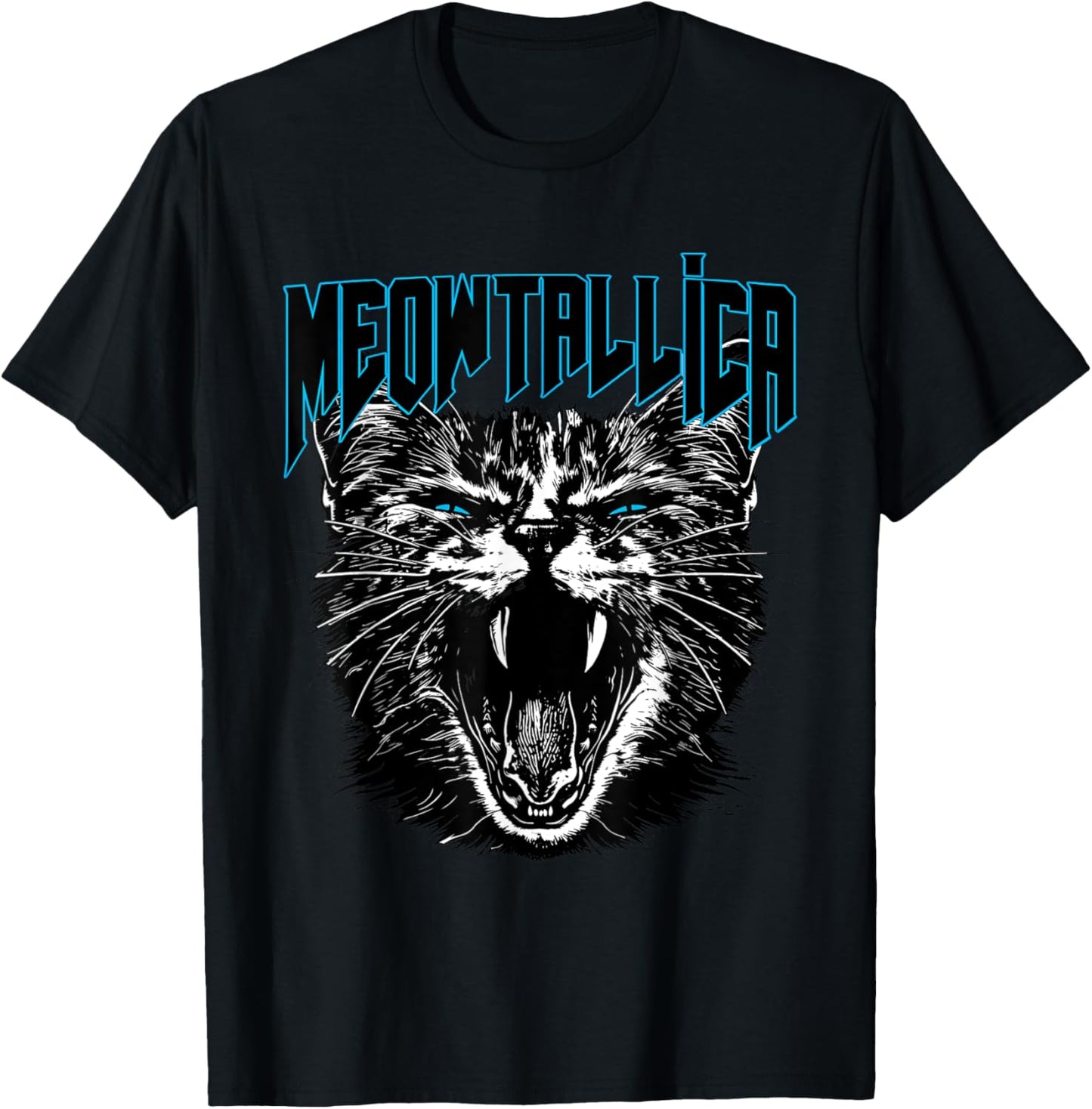 Funny Cat Lovers Meowtallica Design for Music Fans T-Shirt