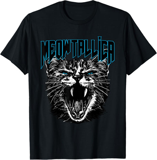 Funny Cat Lovers Meowtallica Design for Music Fans T-Shirt