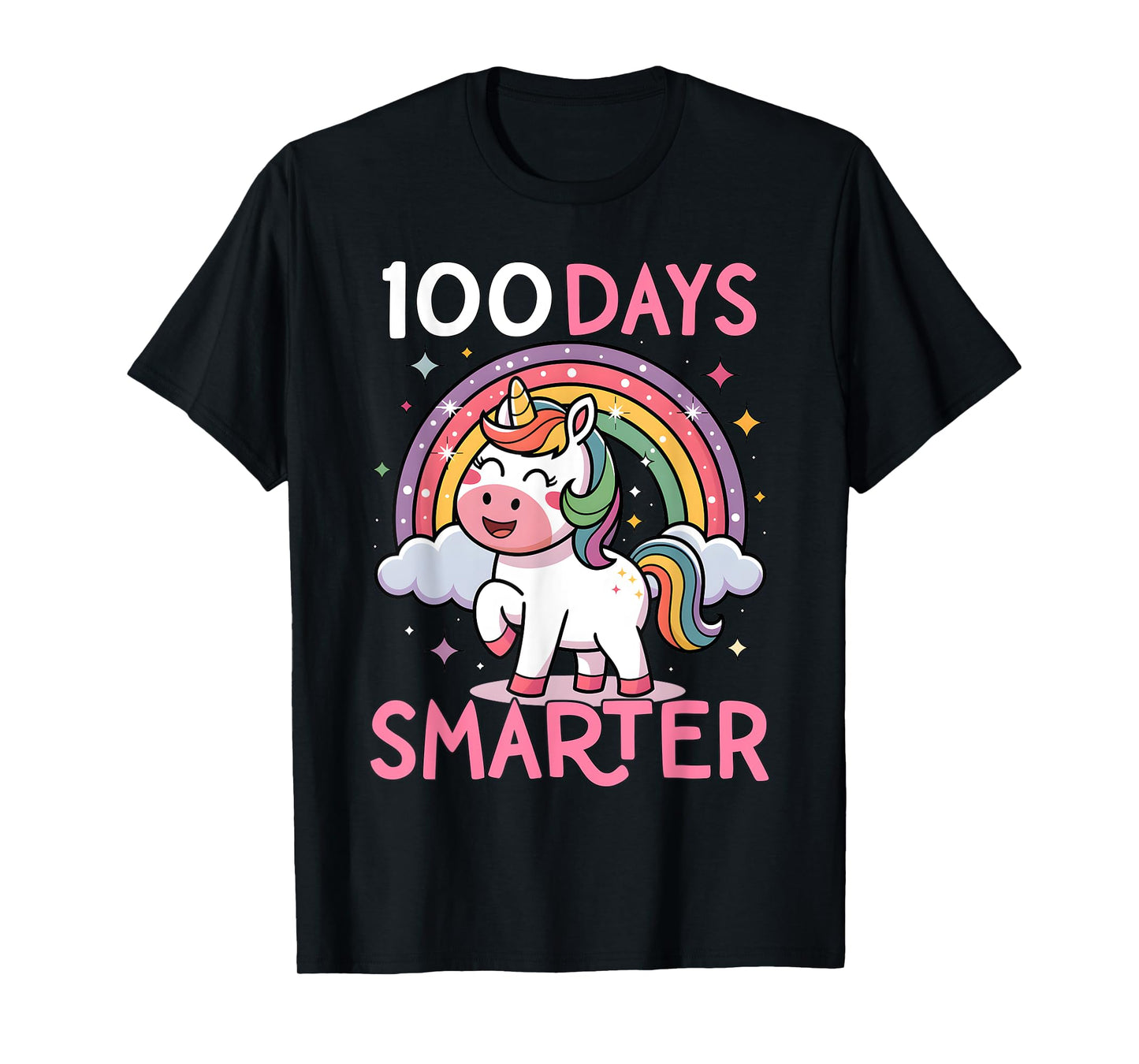 100 Days Smarter Unicorn Girls Teacher 100th Day of School T-Shirt