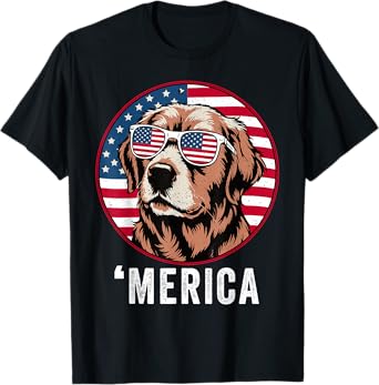 USA 4th Of July Patriotic 'merica Labrador Retriever Dog Men Women Kids T-Shirt