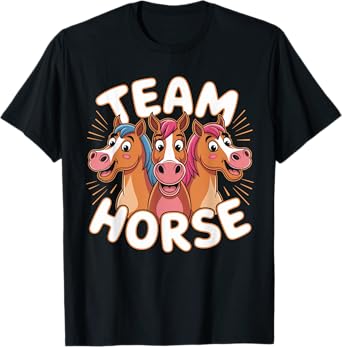 Team Horse Shirt Horse Costume Equestrian Products for Horse T-Shirt