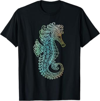 Seahorse Aquatic Design - Underwater Sea Ocean Animal Lover T-Shirt