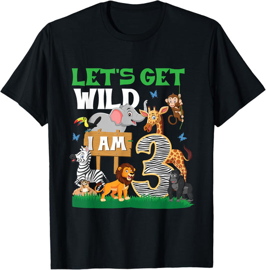 3rd Birthday Zoo Animal Lover 3 Years Old Bday T-Shirt