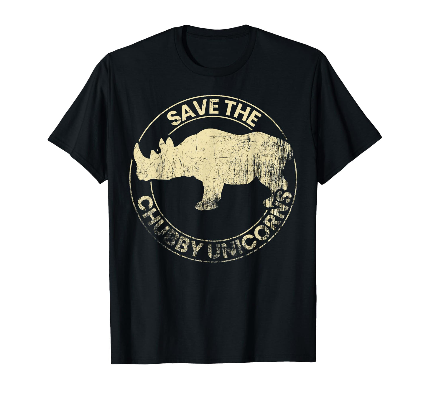 Save the Chubby Unicorns Funny Rhinoceros Animal Rights T-Shirt