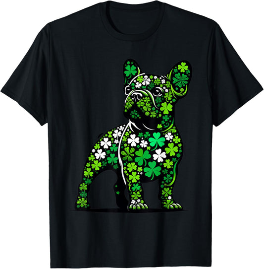 St Patricks Day Dog Themed Women Men French Bulldog Lover T-Shirt