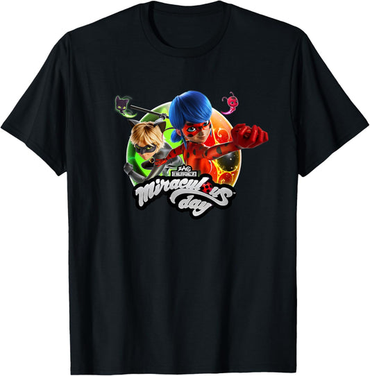 Miraculous Ladybug Cat Noir Miraculous Day 2024 Kwamis T-Shirt