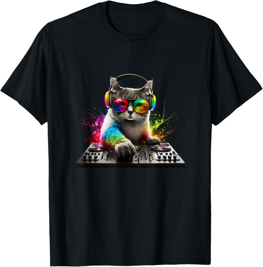 Cat DJ T-Shirt