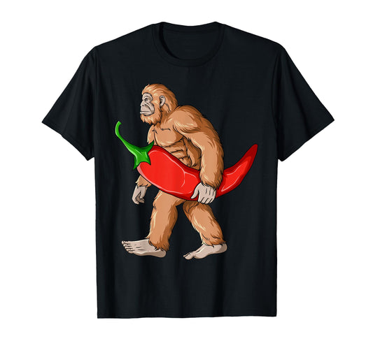 Bigfoot Chili Pepper Sasquatch Mexican Jalapeno T-Shirt
