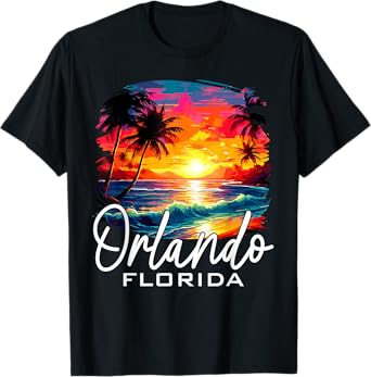 Retro Orlando Florida Family Vacation Summer Break Trips T-Shirt