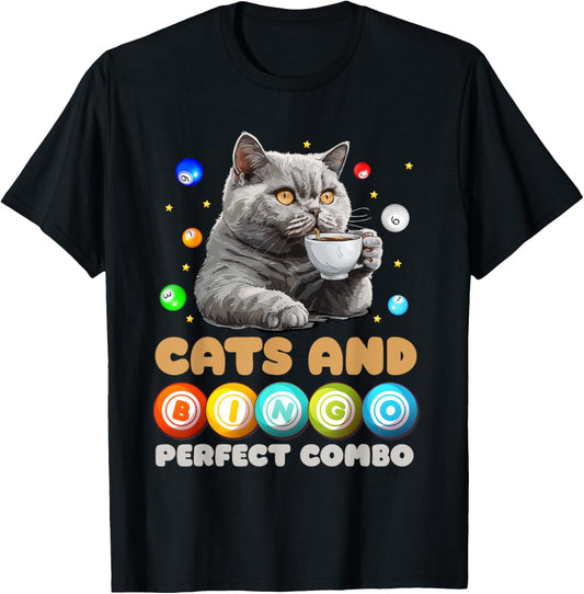 Bingo Player CATS AND BINGO PERFECT COMBO Funny T-Shirt