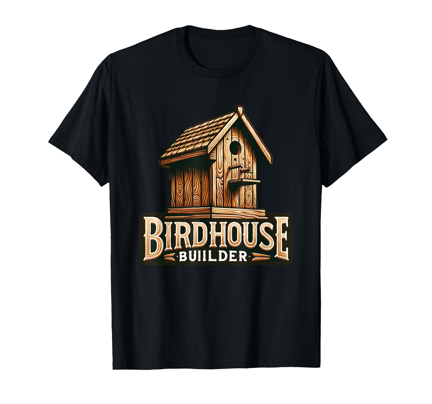 Bird Watching Wooden Birds Lover Vintage Birdhouse Builder T-Shirt