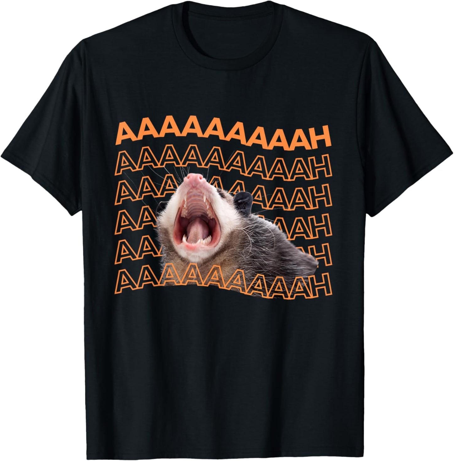 Opossum Screaming Funny Possum Trash Cat Meme Men Women Gift T-Shirt
