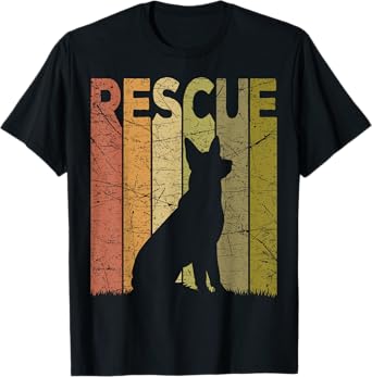 Dog Rescue Vintage Dog Rescuer Retro Dog Rescue T-Shirt