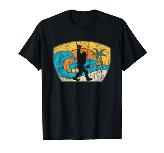 Bigfoot Retro Surfing Gift for Shaka Aloha Surfer Dude Men Women Girls Kids T-Shirt