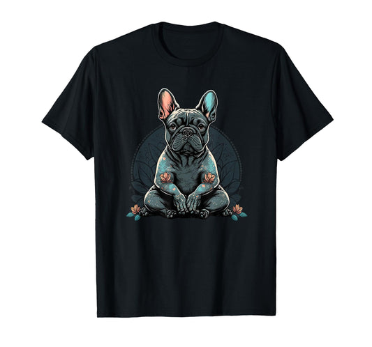 Funny French Bulldog Frenchie Yoga T-Shirt