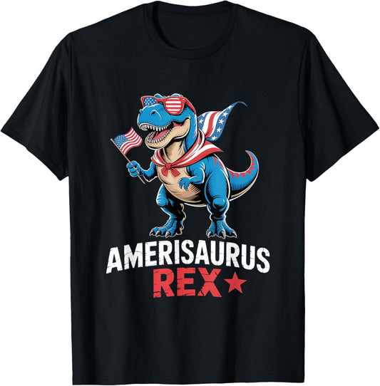 Amerisaurus Rex Funny Patriotic Dinosaur USA T-Shirt