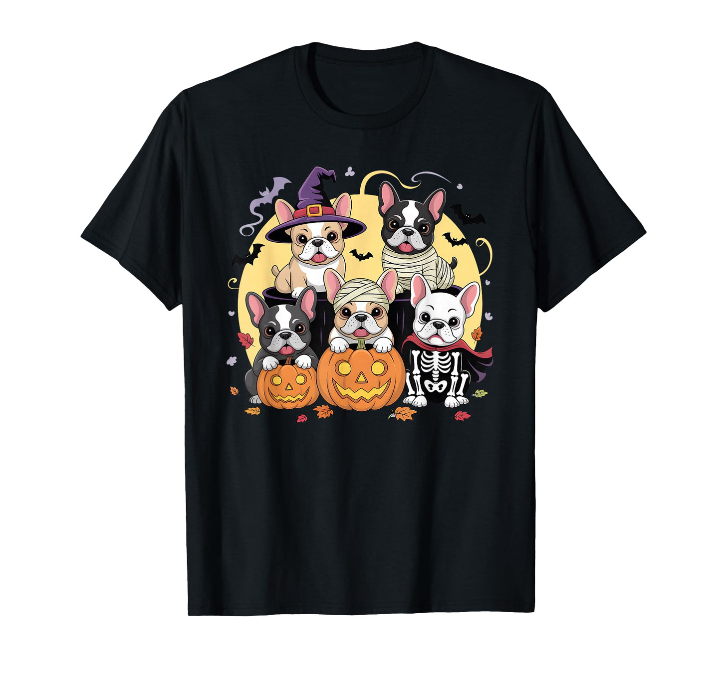 Mummy French Bulldog Halloween French Bulldog Witch Dog Mom T-Shirt