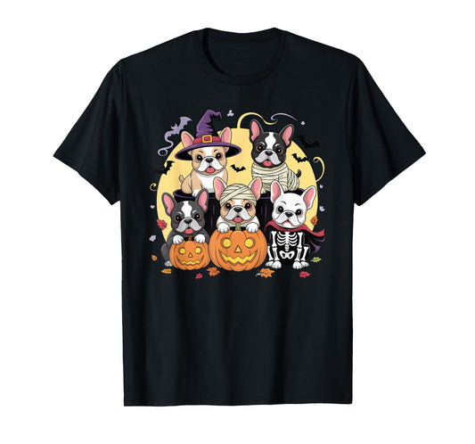 Mummy French Bulldog Halloween French Bulldog Witch Dog Mom T-Shirt