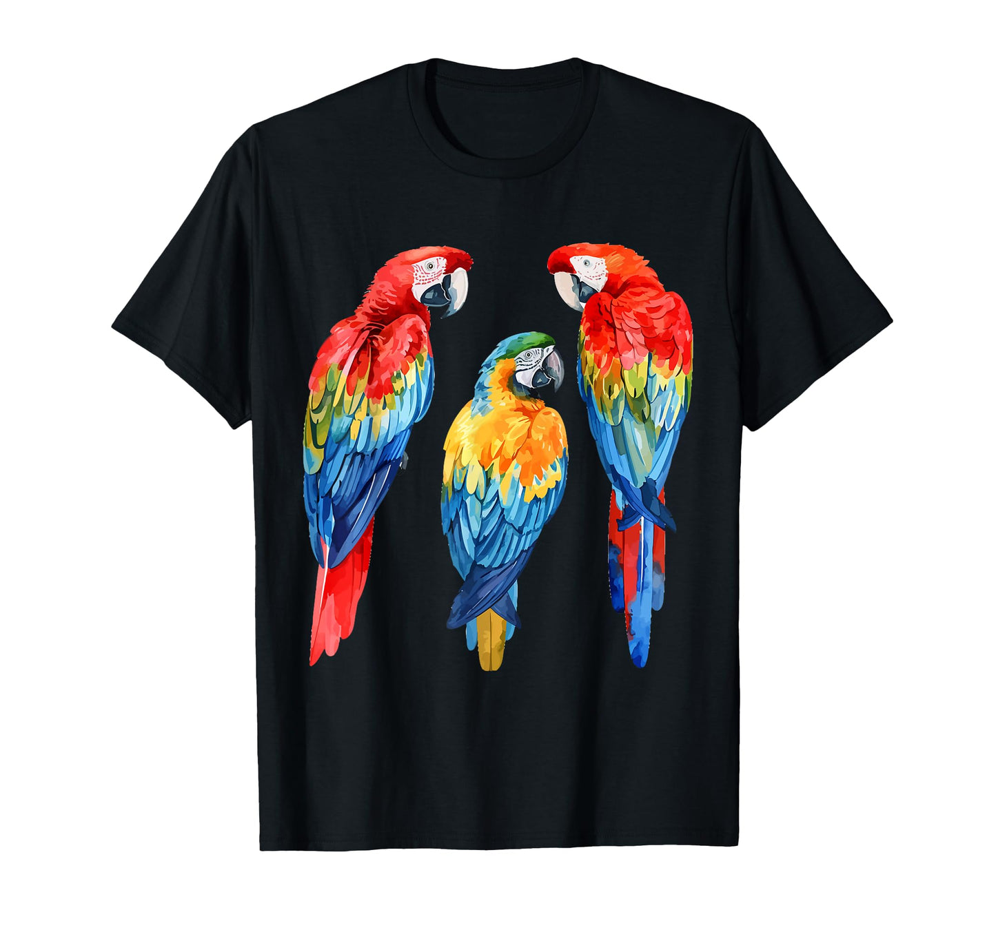 Colorful Parrot Watercolor T-Shirt