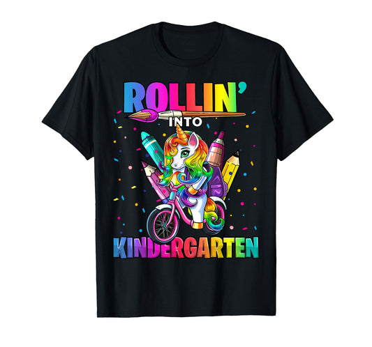 Kindergarten Unicorn Back to School First Day of School Girl T-Shirt
