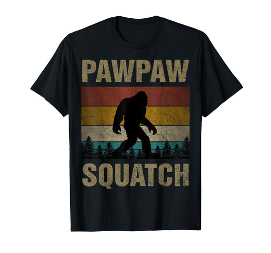 Pawpaw Squatch Bigfoot Pawpaw Sasquatch Yeti Family T-Shirt