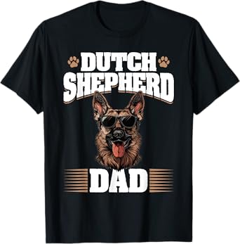 Dutch Shepherd Dog Breed Dutch Shepherd Dad T-Shirt for Men Women Kids