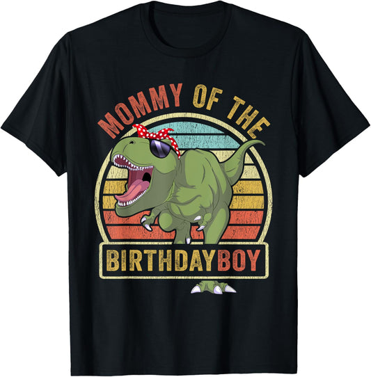 Mommy of the Birthday Boy Matching Family Dinosaur T-Shirt