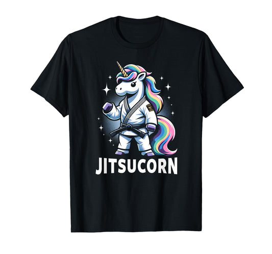 Funny Self Defense BJJ Shirt Cute Unicorn Jiu Jitsu T-Shirt