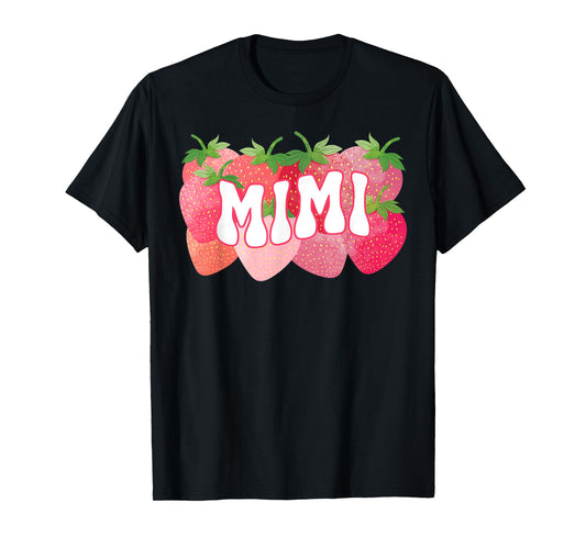 Cute Mimi Strawberry Lover Mom Mommy Happy Mothers Day Women T-Shirt