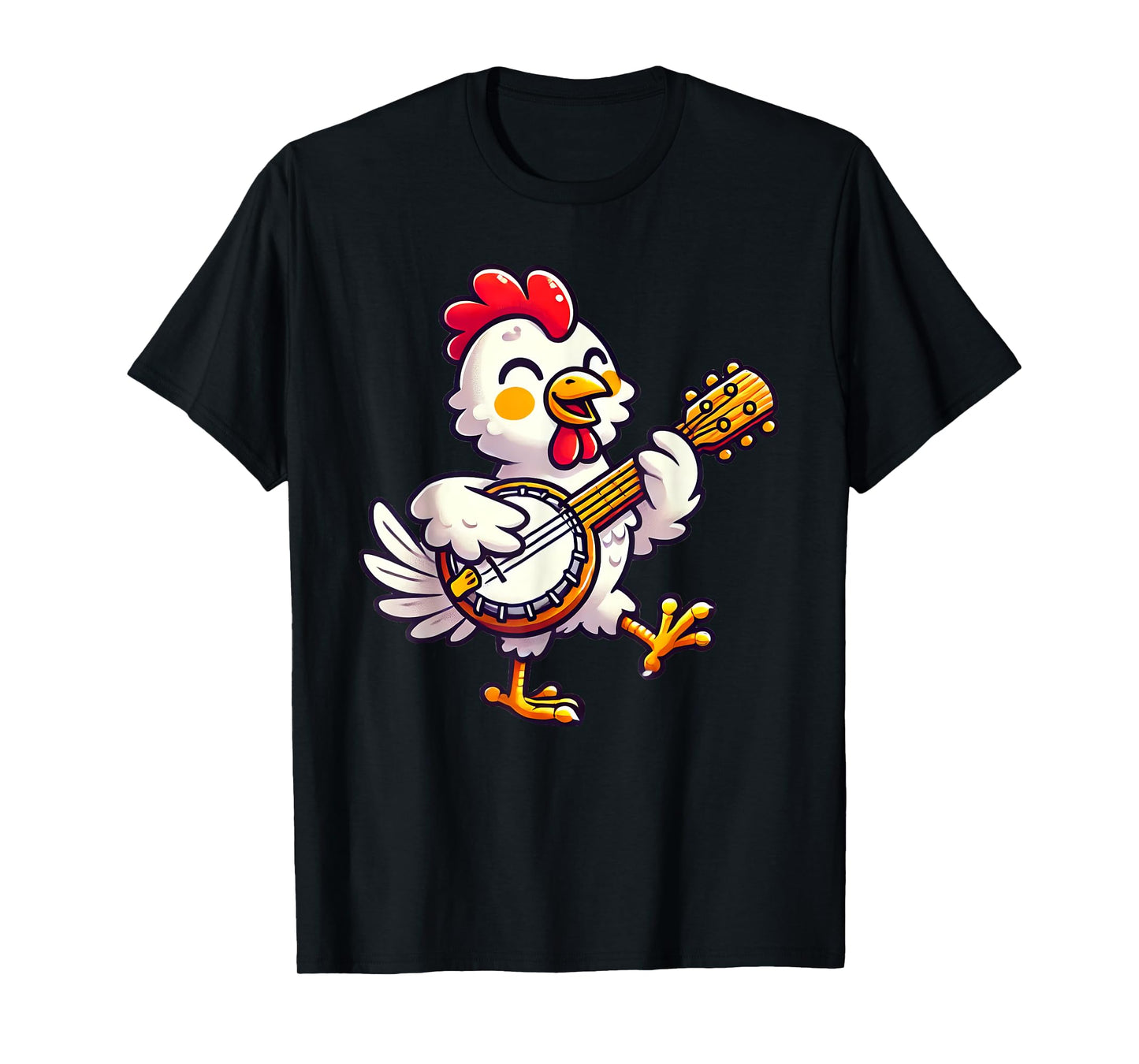 Cute Chicken Playing Banjo T-Shirt