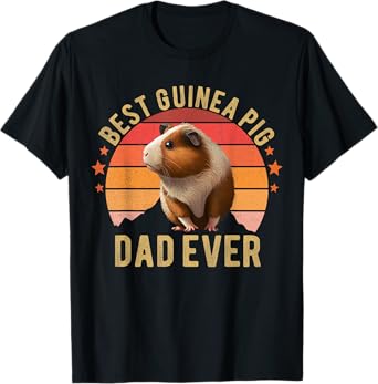 Best Guinea Pig Dad Ever Guinea Pig Shirt Furry Potato Cavy T-Shirt