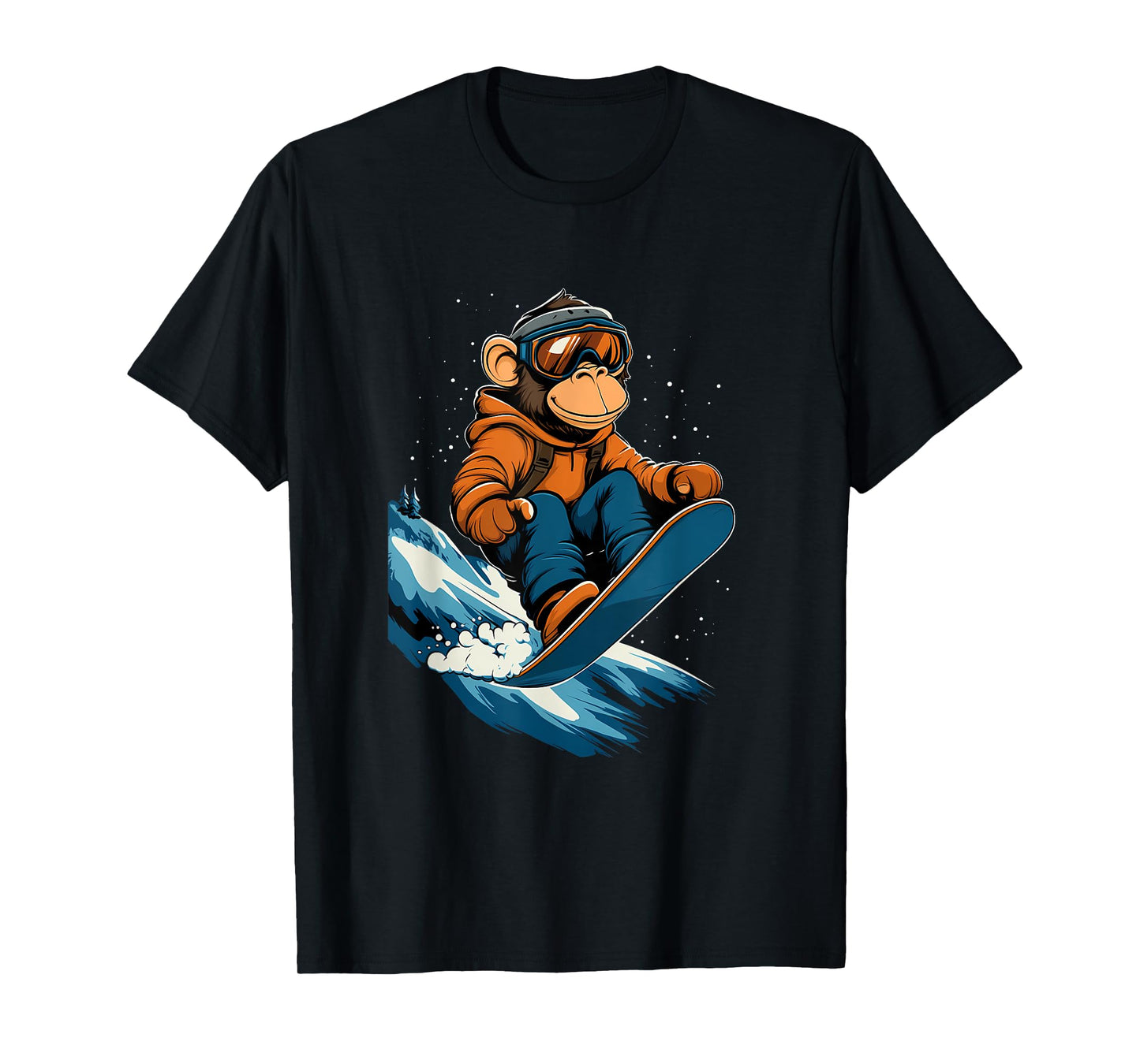 Snowboarding Animals- Monkey on a Snowboard Snowboarding T-Shirt