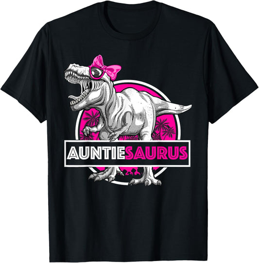 Auntiesaurus T-Rex Birthday Funny Auntie Saurus Dinosaur T-Shirt