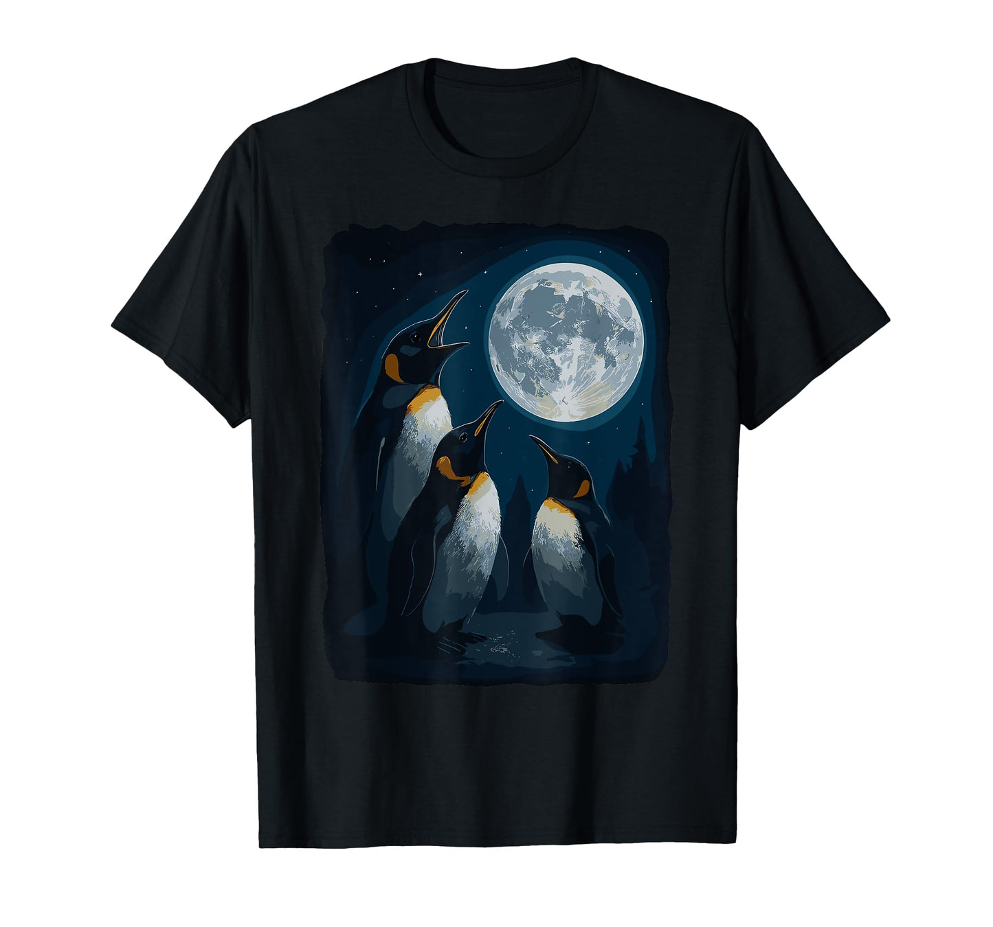 Penguin Howling At The Moon Wildlife Penguins Lovers T-Shirt