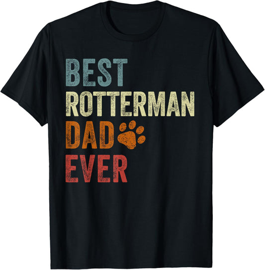 Retro Best Rotterman Dad Ever Rotterman Papa Father's Day T-Shirt