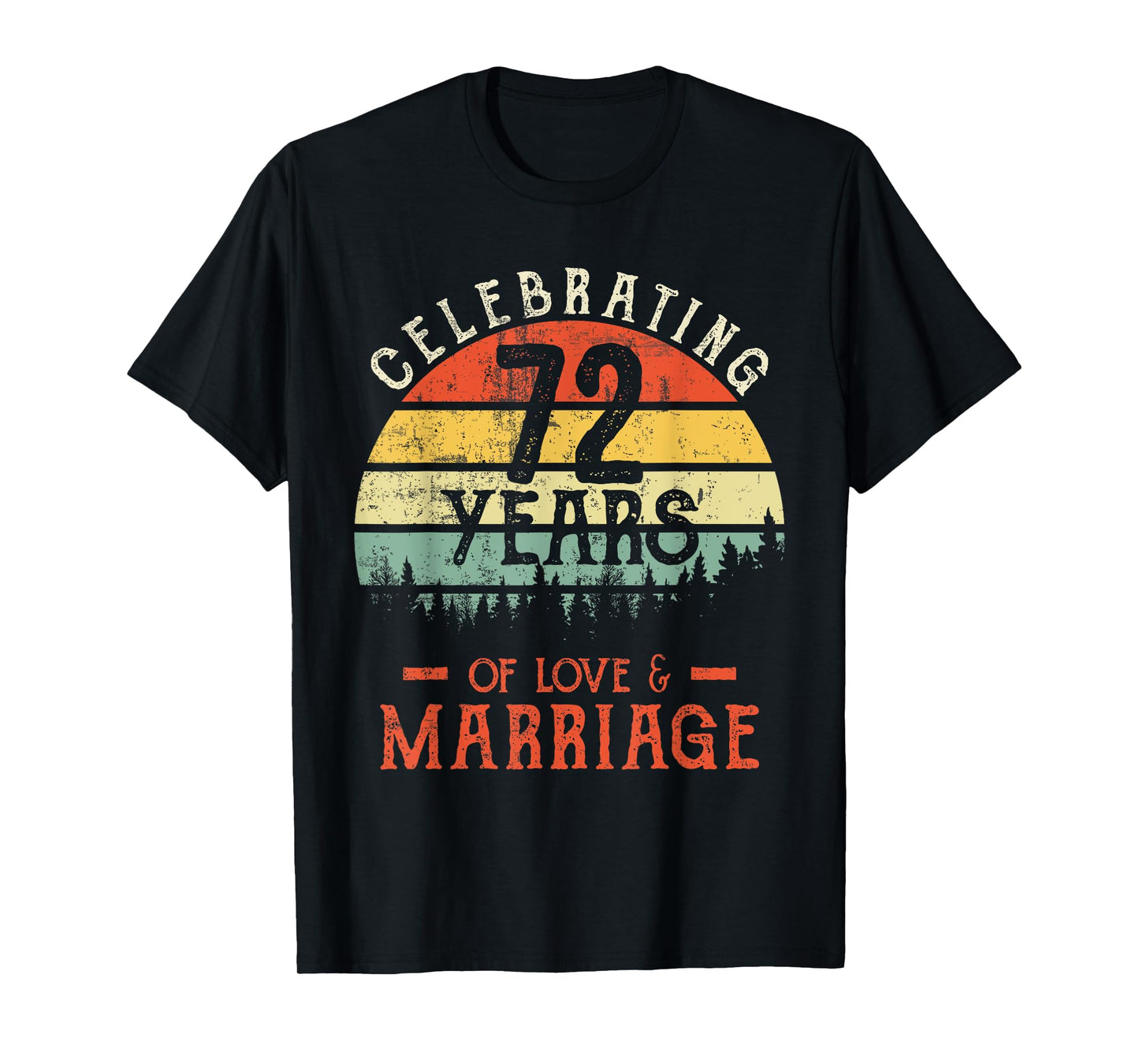 celebrating 72 years of love wedding Anniversary Squad party T-Shirt