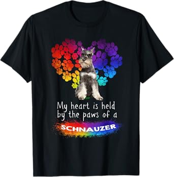 My Heart Is Held By The Paws Of A Schnauzer T-Shirt