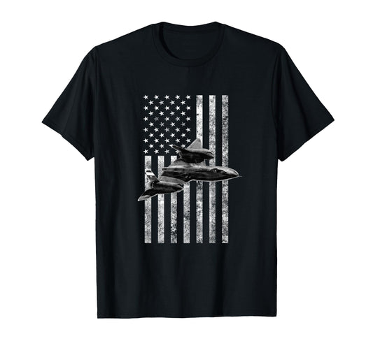 SR-71 Blackbird American USA Flag Tee - Military T-Shirt T-Shirt