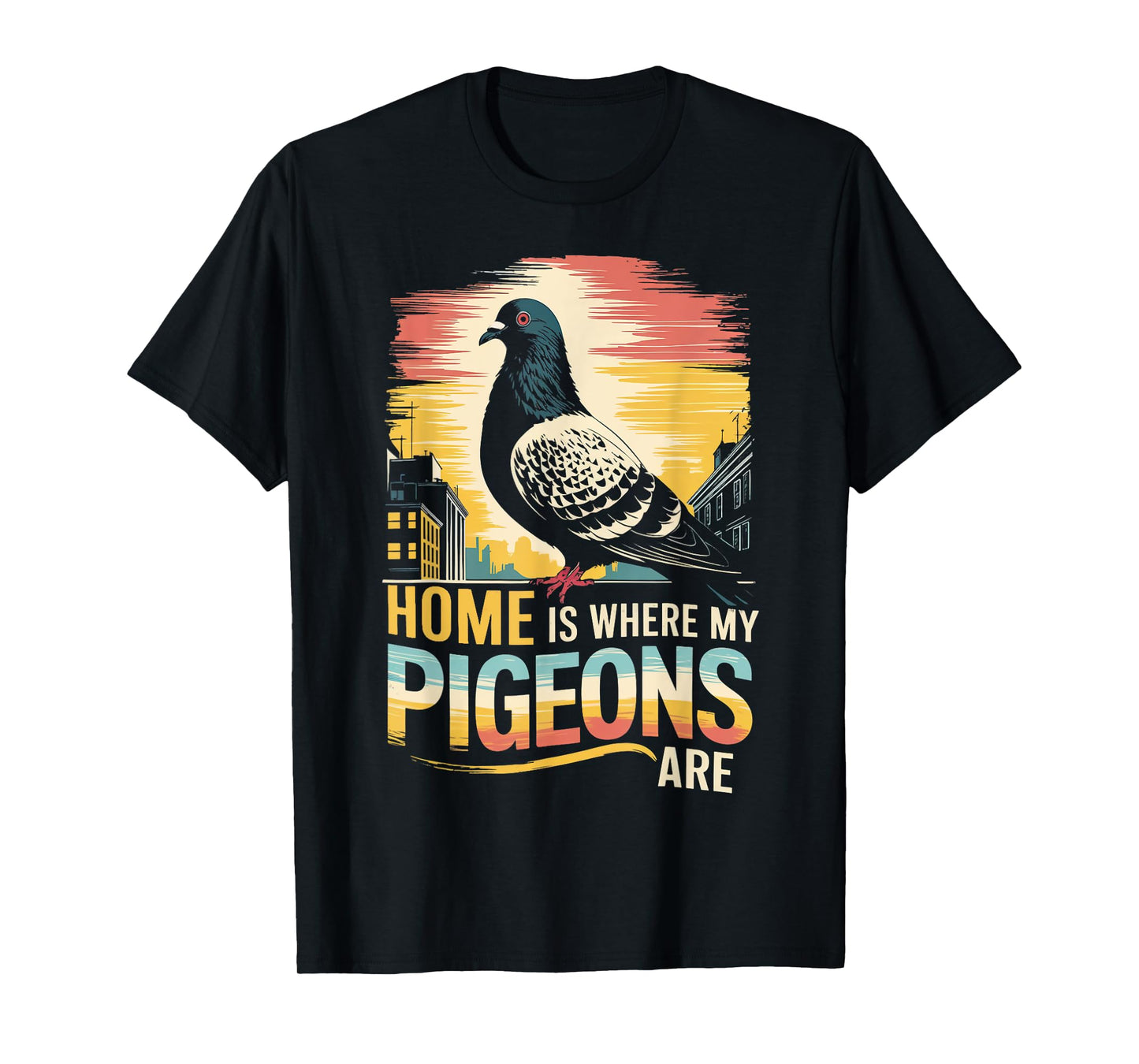 Home Where My Pigeon Birdwatching Pigeon Racer Pigeon Racing T-Shirt