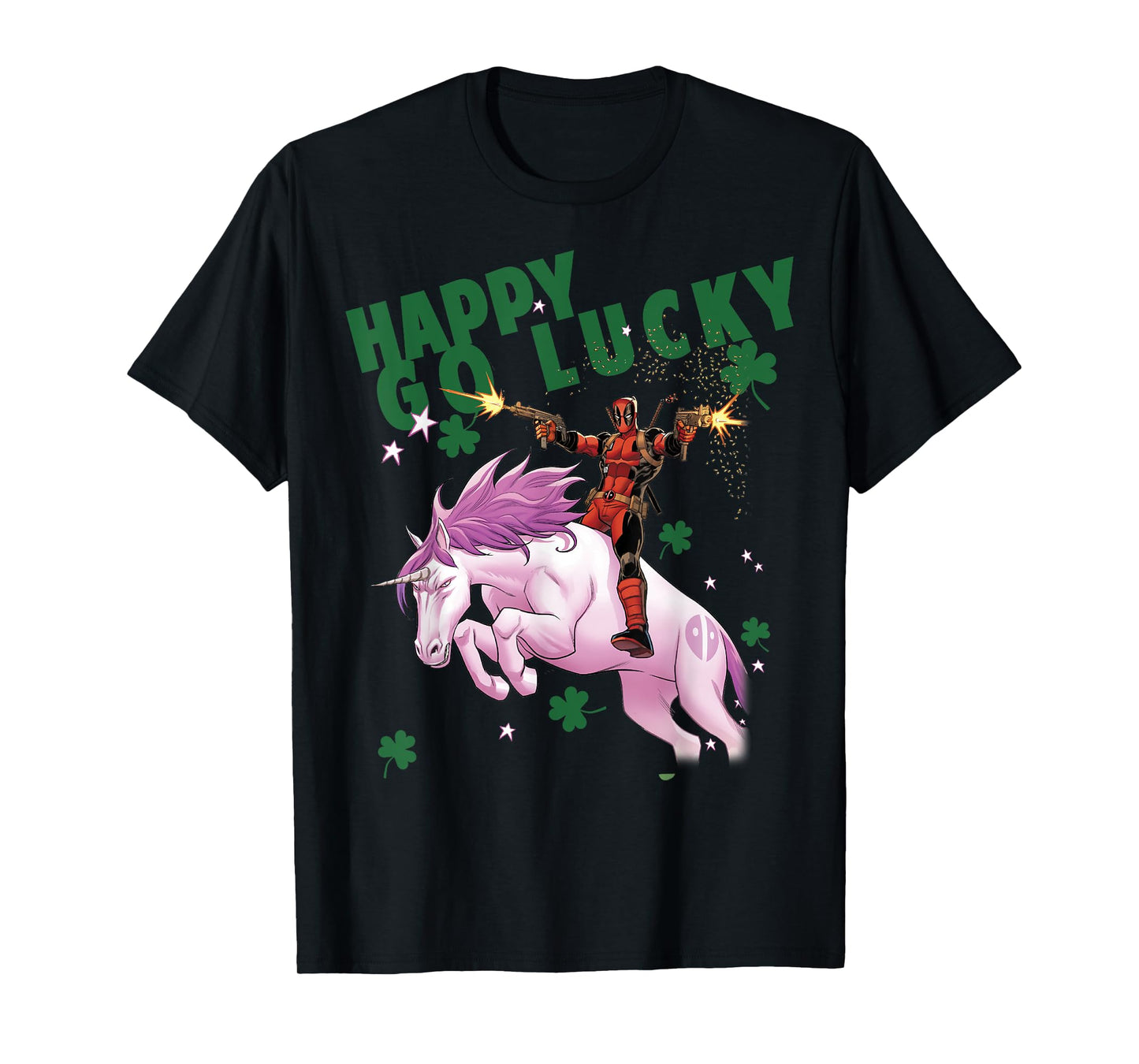 Marvel Deadpool Happy Go Lucky Magical Unicorn T-Shirt