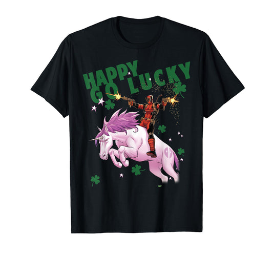 Marvel Deadpool Happy Go Lucky Magical Unicorn T-Shirt