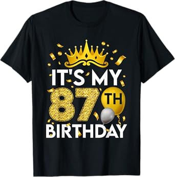 87th BDay 87 Years Old Birthday Gifts Its My 87th Birthday T-Shirt