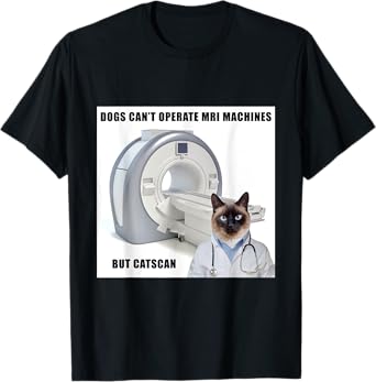 Funny Dog and Cat MRI Machine Doctor T Shirt Men Women Kids T-Shirt